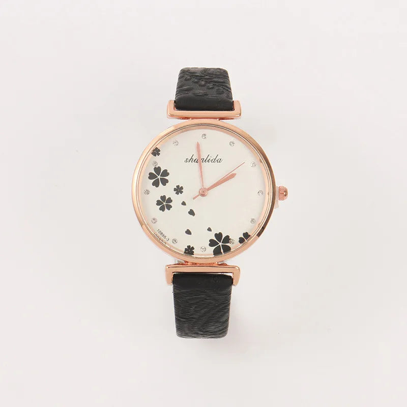 Montre Femme, Ceinture Classique Vintage, Montre à Quartz Étudiante de Niche
