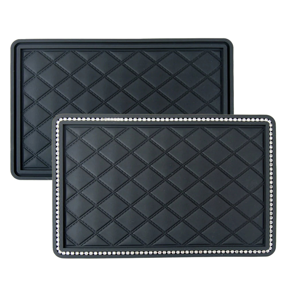Tapis Antidérapant Magique Pour Téléphone GPS Lunettes De Soleil Ornement De Tableau De Bord Intérieur De Voiture Décoration De Voiture Diamant Coussin Collant Antidérapant Accessoires De Voiture