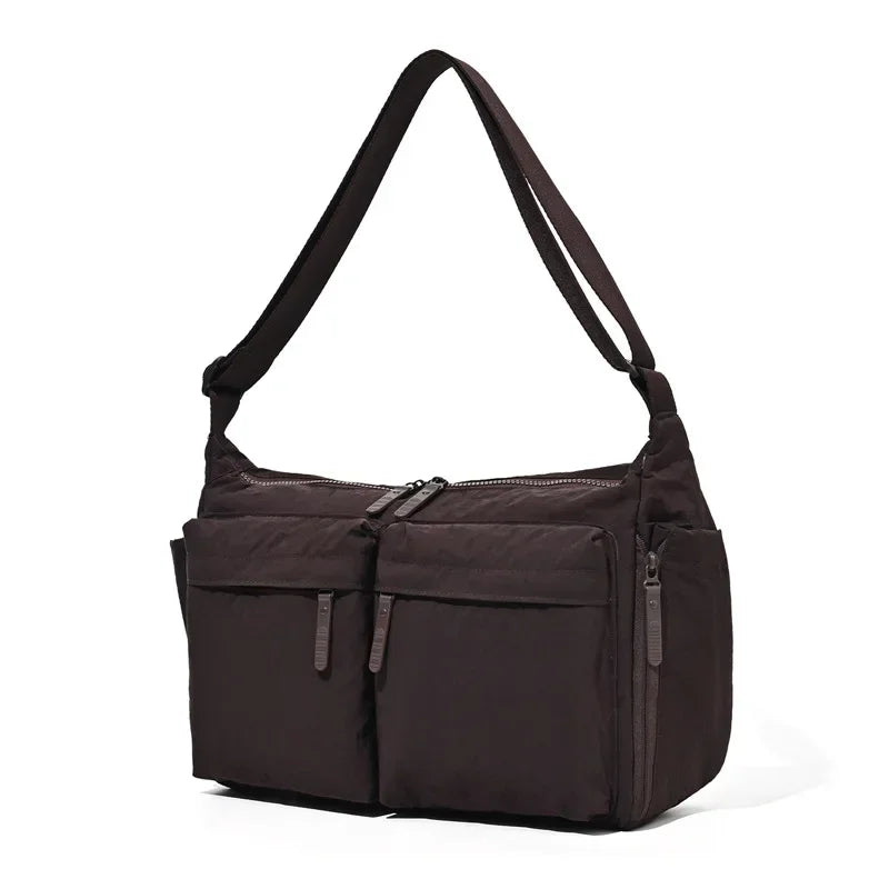 Sacs à bandoulière décontractés multi-poches pour femmes, sac à bandoulière en nylon tendance, grands sacs à main pour femmes, sac de voyage et de courses