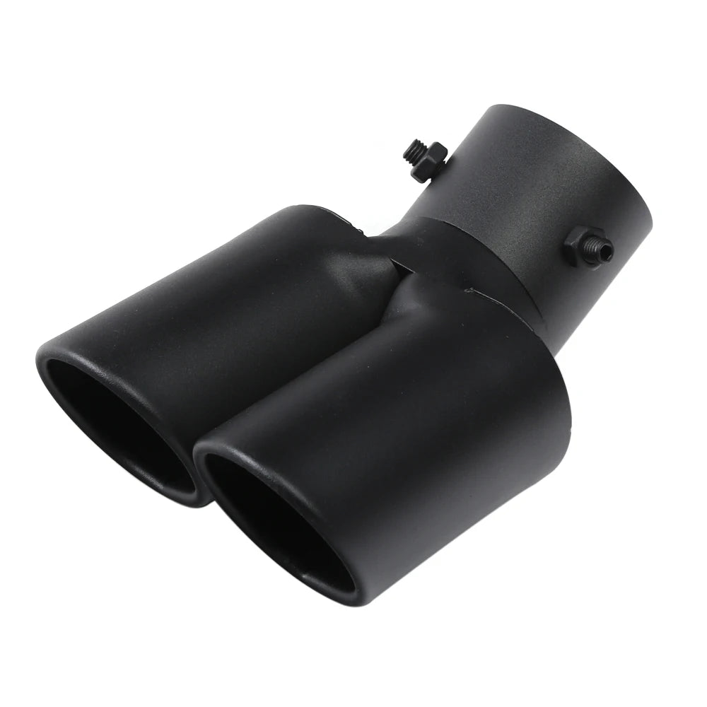 Embout d'échappement double universel en acier inoxydable, coupe inclinée pour tuyau d'échappement de voiture, modification, décoration, silencieux, pot d'échappement