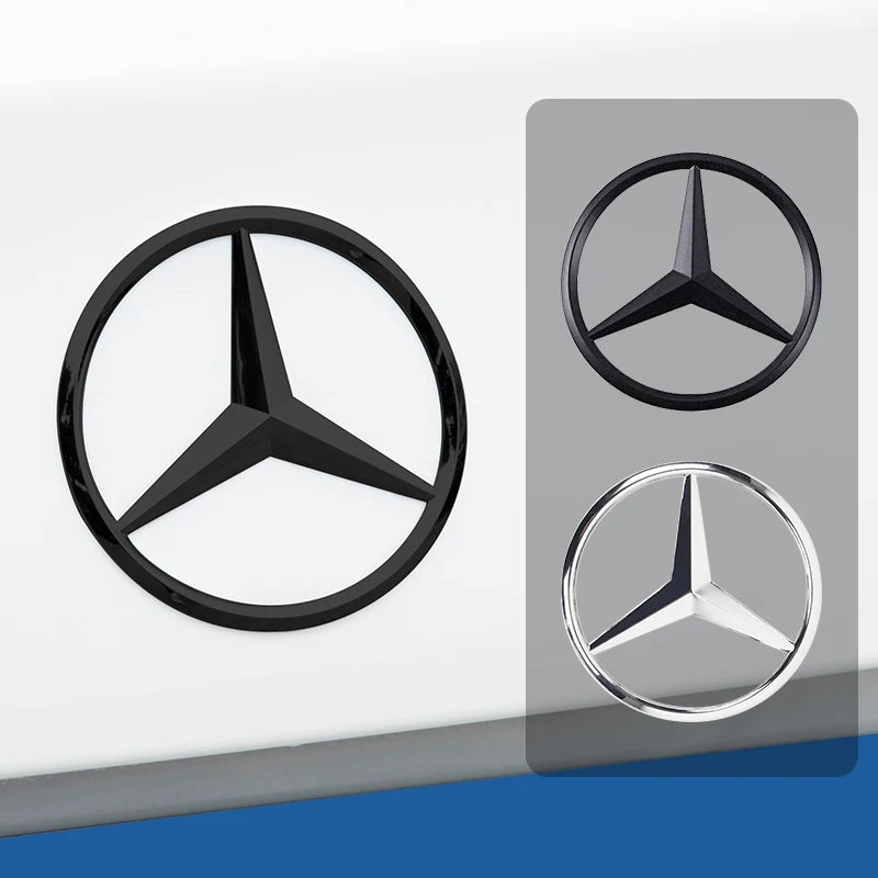 ملصق شارة صندوق السيارة الخلفي من مادة ABS مقاس 9 سم لسيارة مرسيدس بنز S320 W164 W203 W204 W168 C180 E320 A200 CLA CLK CLS ML