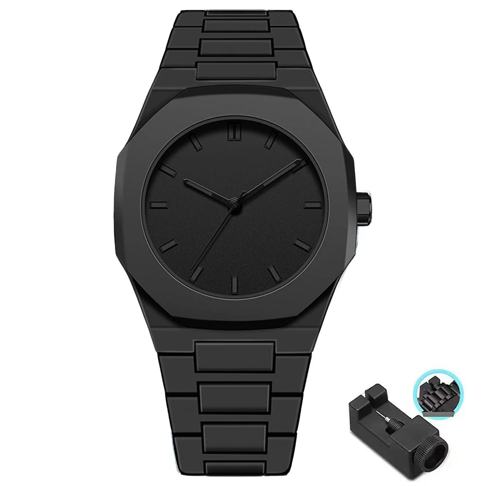 Montre à quartz simple pour hommes Fashion 2025, bracelet PC décontracté, montres étanches pour hommes
