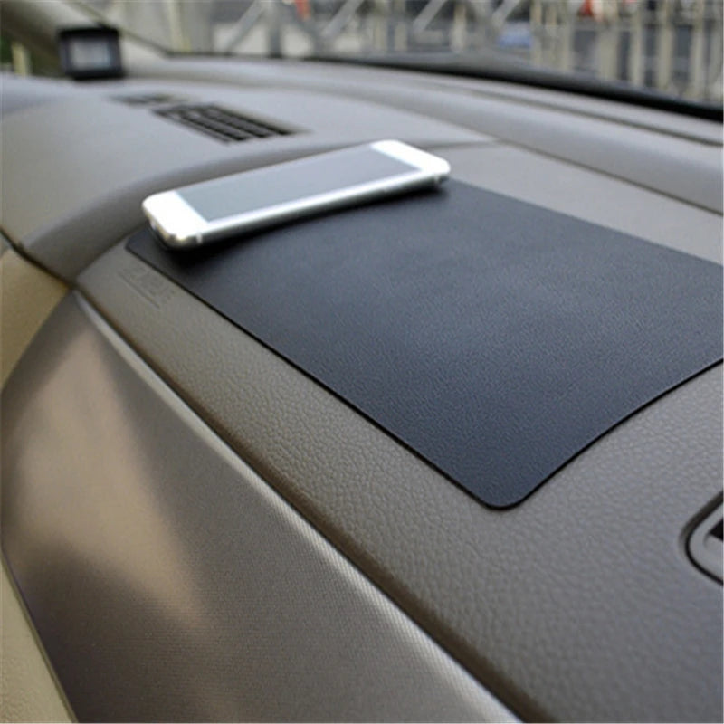 Grand tapis adhésif antidérapant en PVC pour tableau de bord de voiture, tapis de rangement antidérapant en silicone, tampon adhésif antidérapant pour support de téléphone et de clés