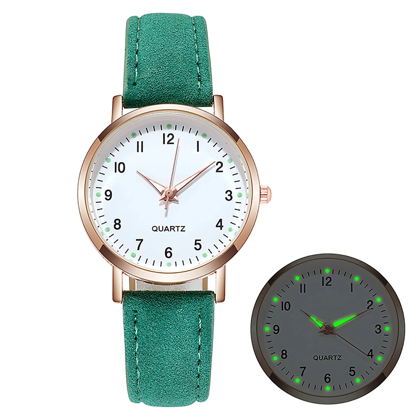 Reloj Mujer Montre Tendance pour Femme Bracelets en Cuir Montres Dames Luxe Analogique Quartz Lumineuse Montre-Bracelet Horloge Relogio Feminino