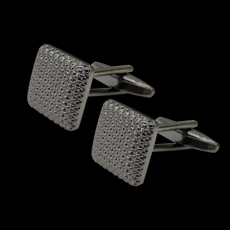 XKZM Nouvelle marque de bijoux de luxe Boutons de manchette carrés gravés au laser en métal Boutons de manchette pour chemises d'hommes Livraison directe