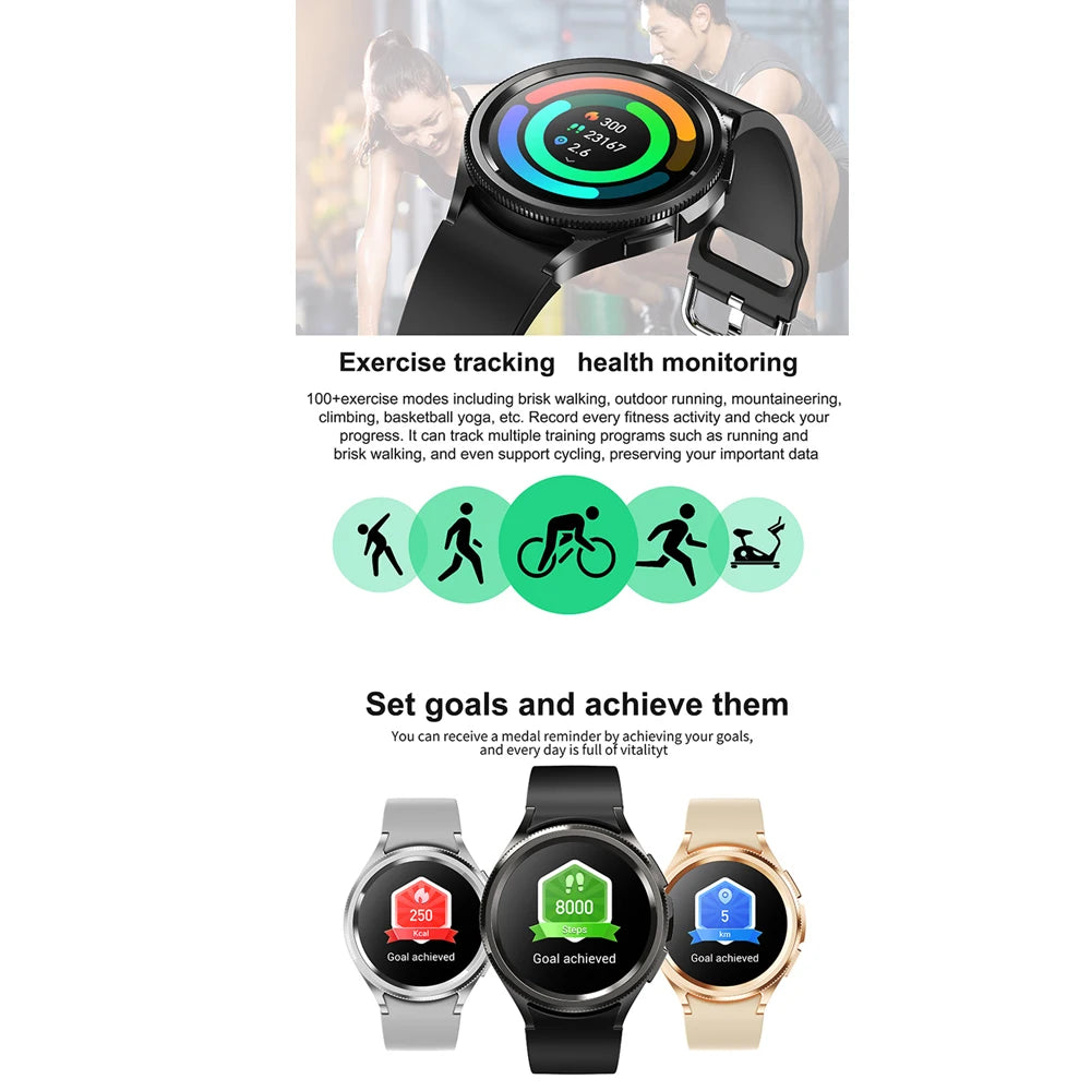 2025 Nouvelle montre connectée intelligente 6 pour hommes, sports de plein air, plus de 100 modes sportifs, montre étanche IP68, écran HD AMOLED, Smartwatch Android IOS