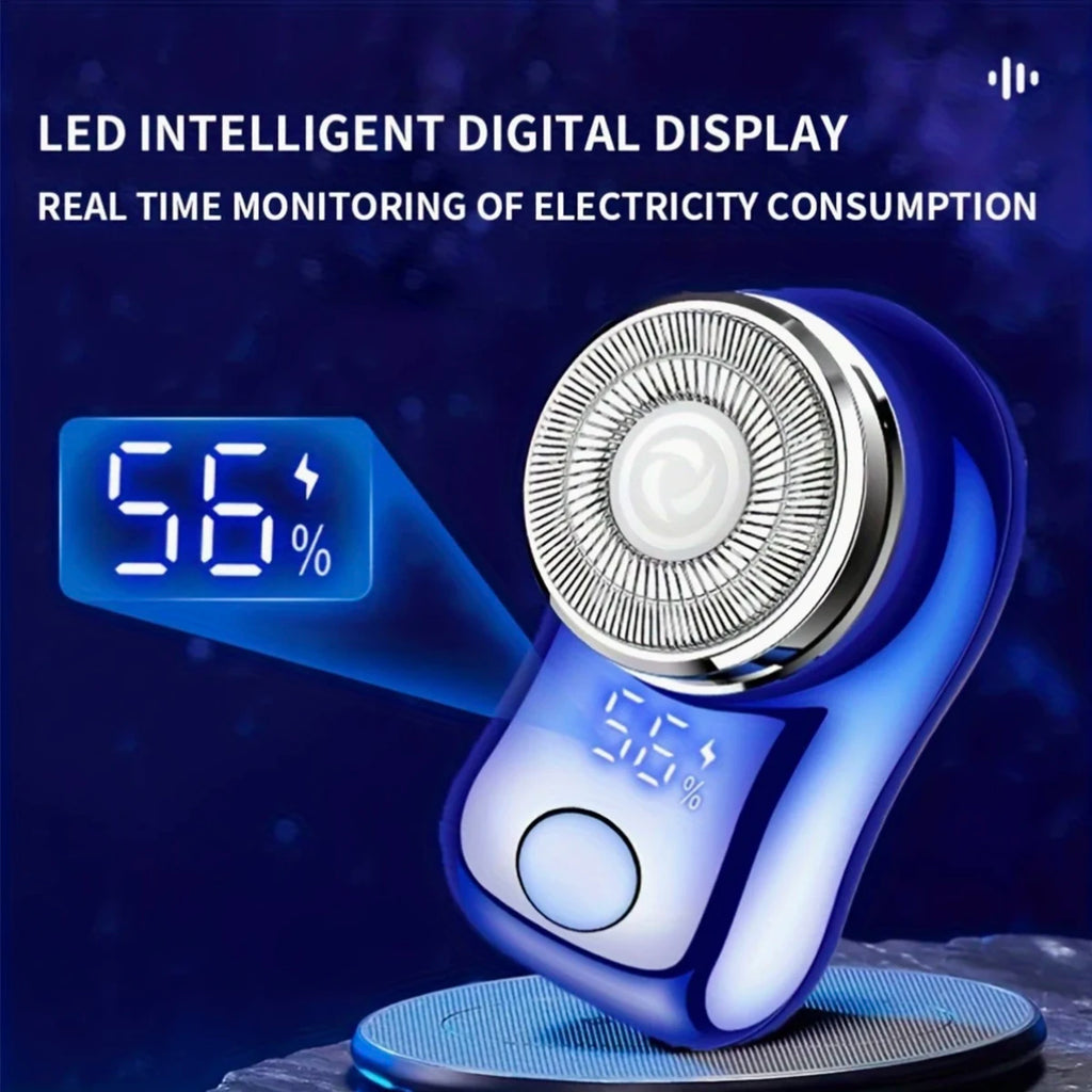 Rasoir Électrique Barbe Homme, Rasoir Spirale en Acier Inoxydable, Rechargeable par USB, Fonction de Rasage Net, 1 Niveau, 1 Rasoir, Autonomie de la Batterie.