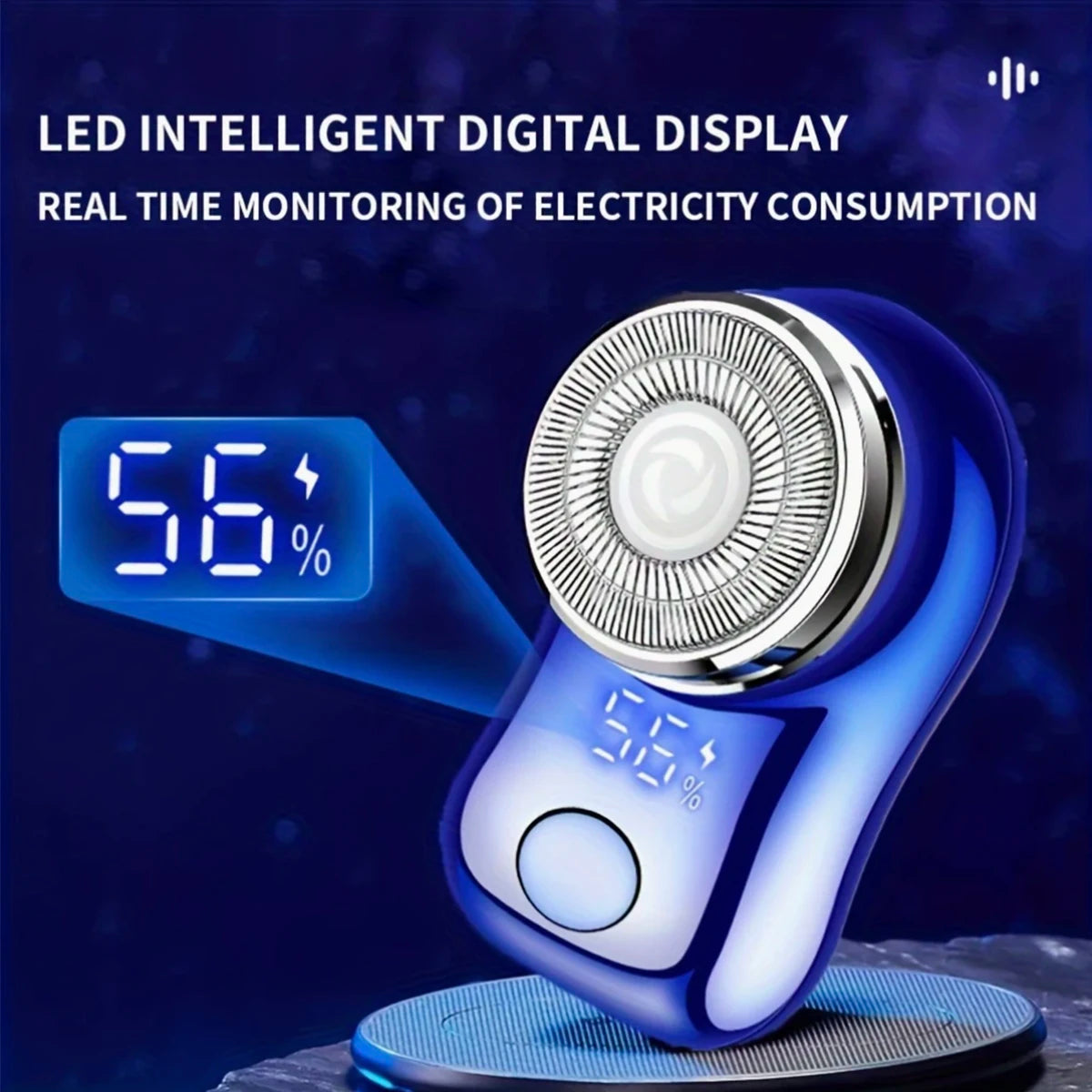 Rasoir Électrique Barbe Homme, Rasoir Spirale en Acier Inoxydable, Rechargeable par USB, Fonction de Rasage Net, 1 Niveau, 1 Rasoir, Autonomie de la Batterie.
