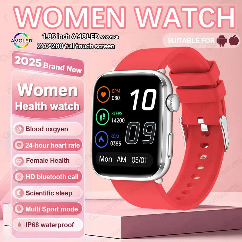 Montre connectée de sport tendance 2025 pour hommes et femmes, avec diagnostic intelligent par IA, surveillance de la tension artérielle, de la fréquence cardiaque (HRV+PPG), étanche IP68 et NFC