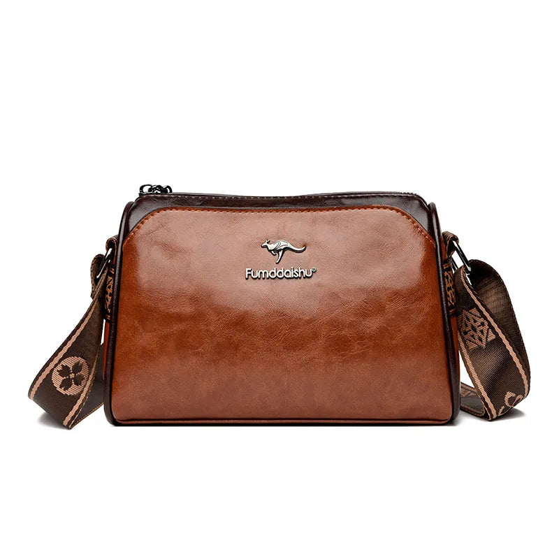 Women's shoulder bag Women's bag retro double-sided pillow bag large capacity solid color shoulder bag crossbody bag