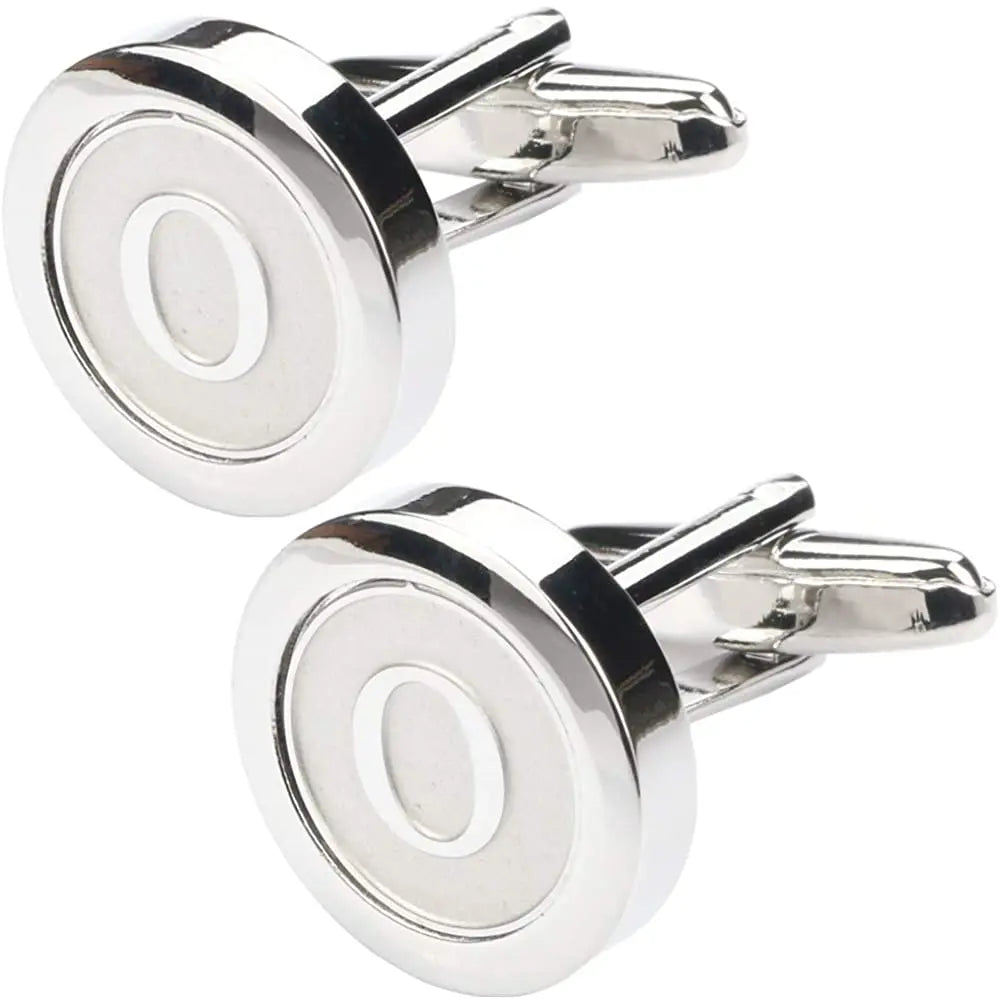 Boutons de Manchette Classiques en Acier Inoxydable pour Homme - Lettre Initiale de l'Alphabet 26 Boutons de Manchette Chemises d'Affaires Mariage Cadeau A-Z