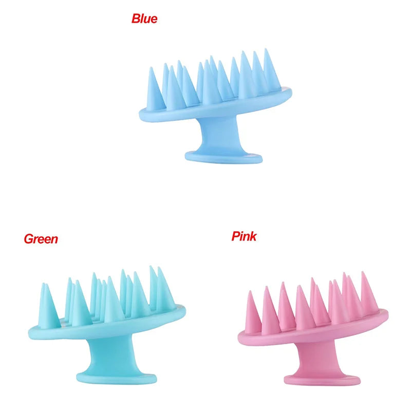 1-3 Pièces Silicone Shampooing Cuir Chevelu Masseur Cheveux Peigne De Massage Shampoing Brosse De Massage Bain Brosse De Douche Cuir Chevelu Masseur Cheveux Outil De Peigne