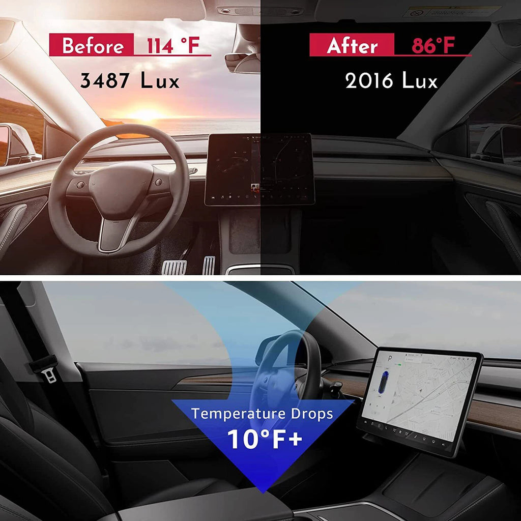 Pare-soleil de pare-brise pour Tesla Model Y 3 2017-2025 2026, couverture pare-soleil pliable pour vitre avant, protection thermique, accessoires de visière