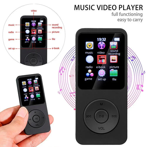 Nouveau lecteur MP3 2026, 1,8 pouces, Type-C, Walkman portable, Bluetooth 5.4 compatible, e-book, enregistrement, radio sport, lecteur de musique MP4