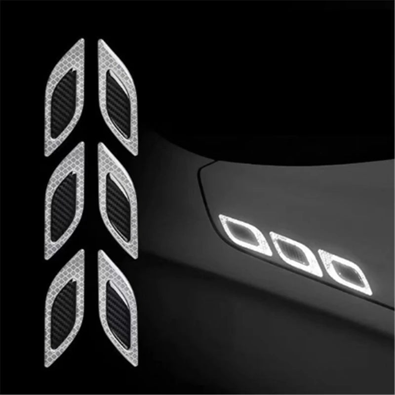 6 autocollants réfléchissants/ensemble, anti-rayures, pour voiture, moto, camion, accessoires décoratifs extérieurs
