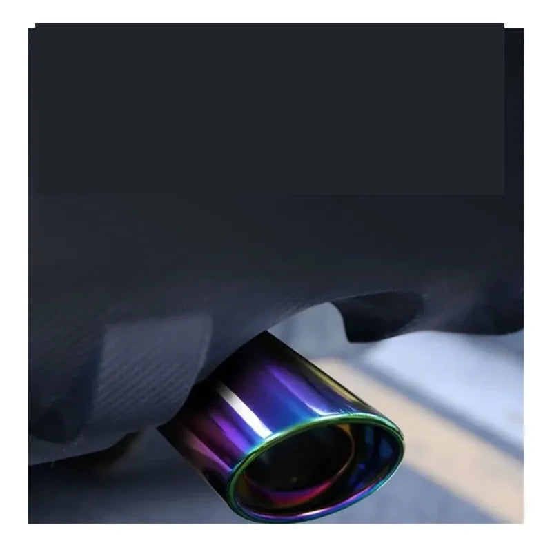 Embout d'échappement rond universel chromé pour voiture, embout de silencieux rond arrière, tuyau d'échappement de voiture, silencieux en acier inoxydable