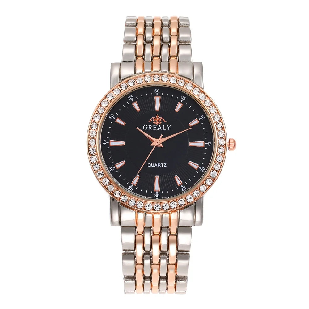 Nouvelles montres décontractées pour femmes, montre de mode de luxe pour amoureux, montre à quartz en acier inoxydable avec strass, cadeau pour hommes et femmes, montre-bracelet d'affaires
