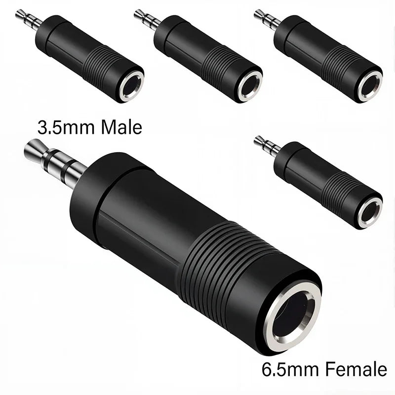5 prises mono stéréo 3,5 mm 6,35 mm vers adaptateur de connecteur jack audio 3,5 mm 6,5 mm pour haut-parleur