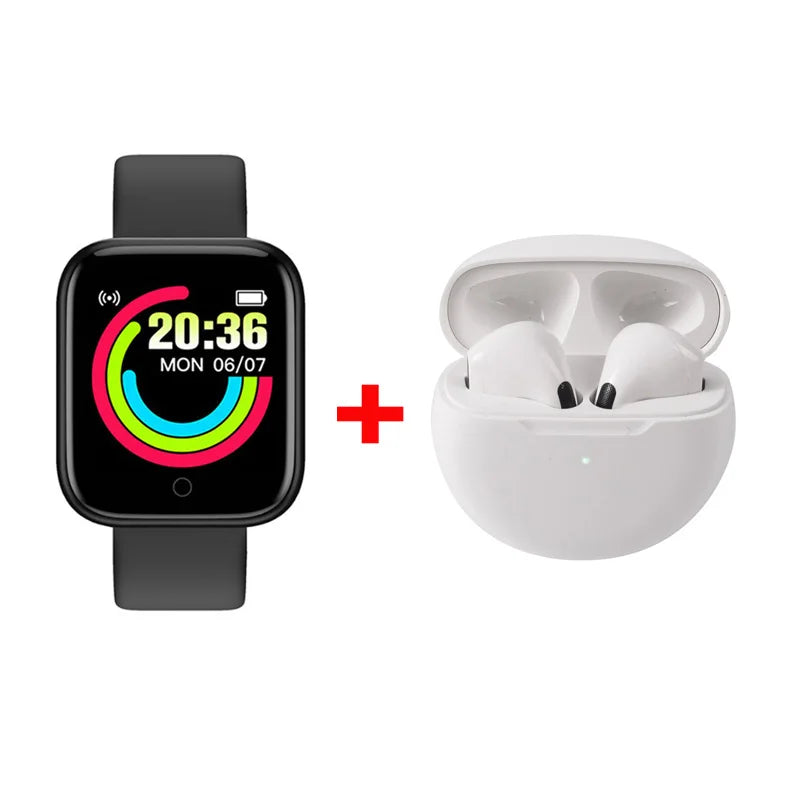 Montre connectée D20 Smart Watch Sport Fitness Tracker Podomètre Smartwatch pour Hommes Femmes Montre-bracelet numérique Y68 Pro6 Cadeau