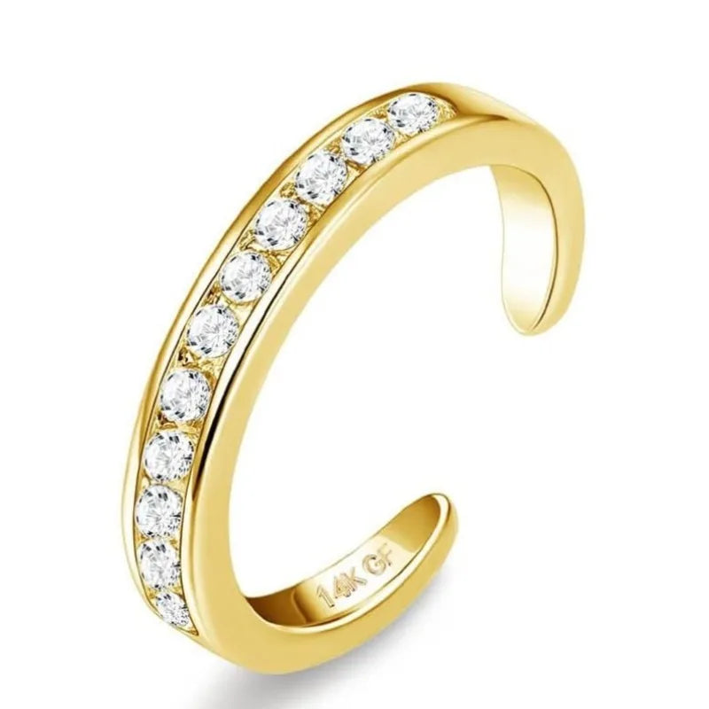 Bagues d'orteil Bobisty plaquées or 14 carats pour femme Bague d'orteil ajustable avec fleur d'opale mignonne Bagues d'orteil ouvertes Bijoux de pied de plage d'été