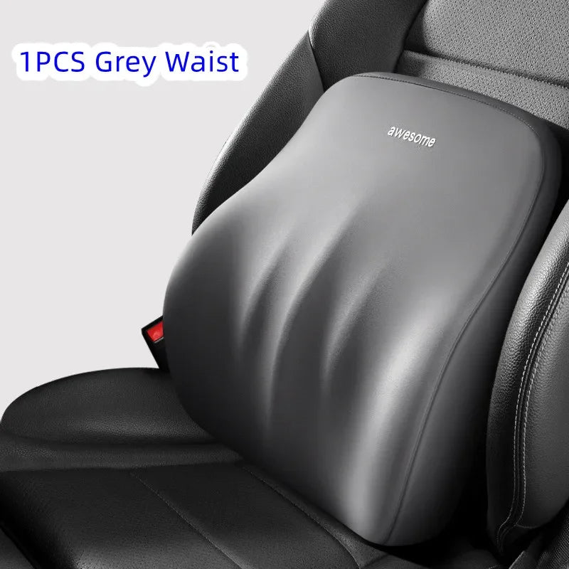 Oreiller de nuque et support lombaire pour voiture en mousse à mémoire de forme, coussin universel doux pour la nuque, accessoires de voiture