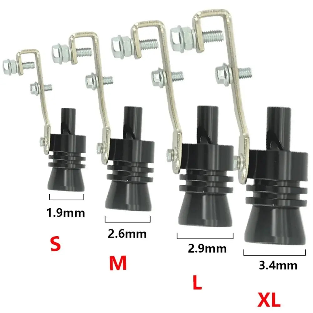 1 pièce accessoires de voiture sifflet Turbo son de véhicule remonter universel simulateur de son S/M/L/XL silencieux de tuyau d'échappement dispositif de voiture