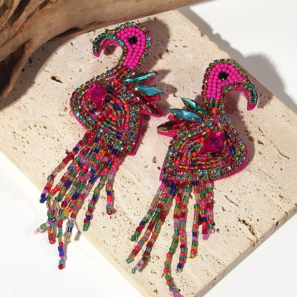 AENSOA Boucles d'oreilles pendantes bohèmes en forme d'étoile de mer, de homard et de conque avec perles pour femme, fabriquées à la main, bijoux d'été sur le thème des animaux marins