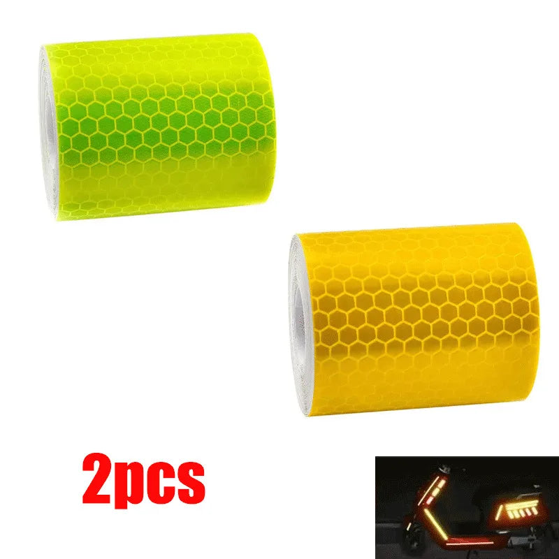 1-4 bandes réfléchissantes pour voiture Avertissement de sécurité 5cm*100cm Autocollant décoratif pour voiture Film de protection réfléchissant pour auto et moto