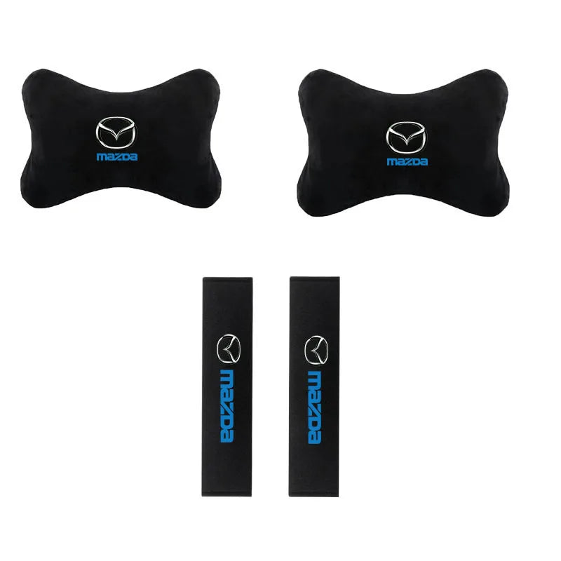 Coussinets de Protection d'Épaule pour Ceinture de Sécurité de Voiture Oreiller de Nuque pour Appuie-Tête Pour Mazda 2 3 5 6 8 CX5 CX-5 CX-7 CX-9 MX-5 ATENZA Axela