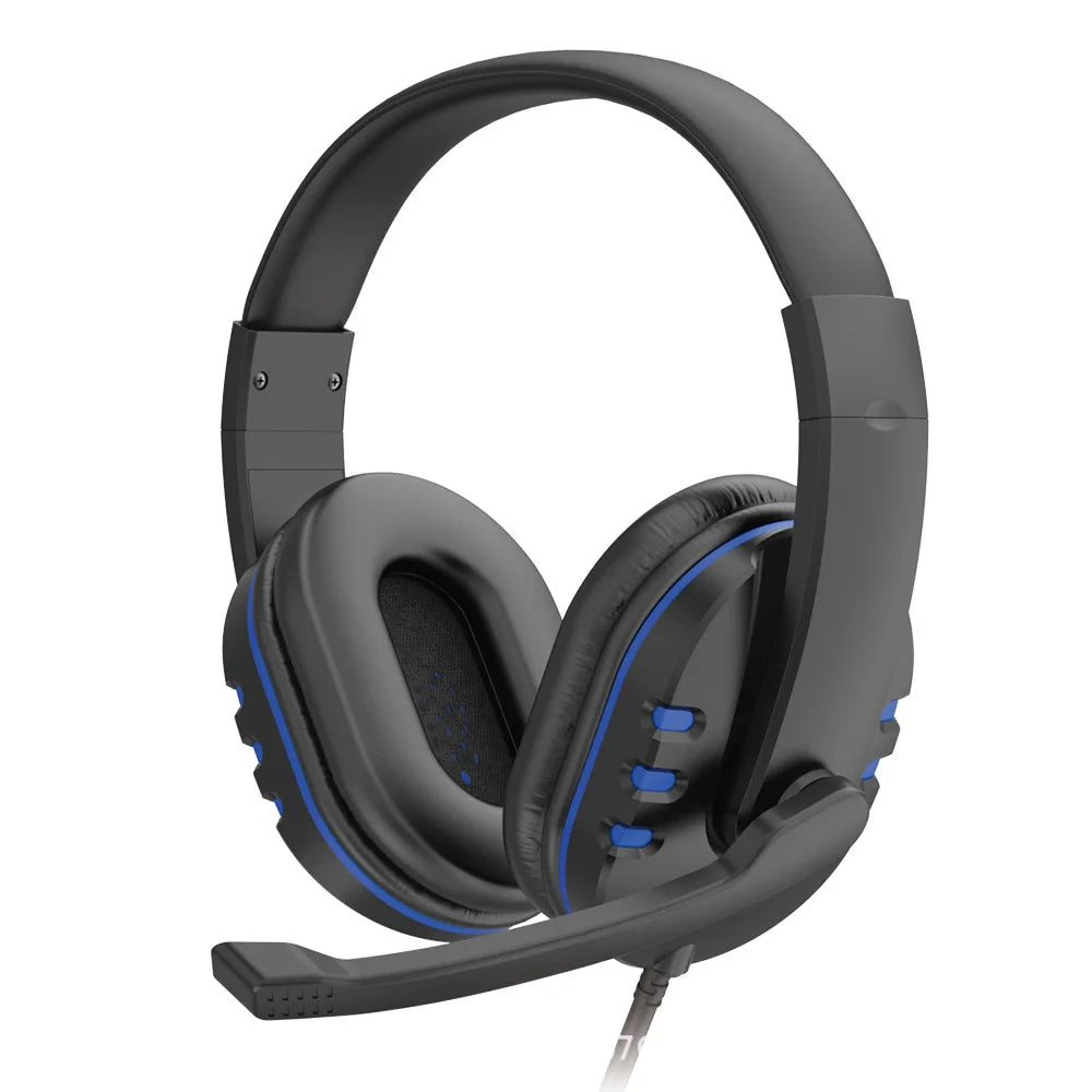 Casque de jeu filaire 3,5 mm Écouteurs pour PS4 PlayStation 4 Jeux PC Chat avec microphone