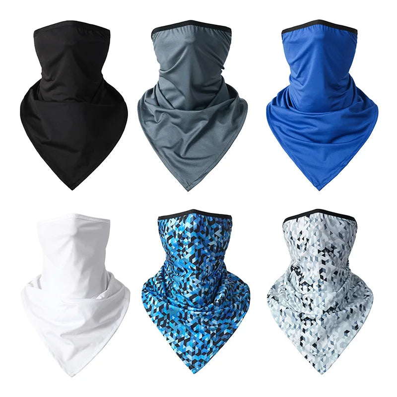 Summer Cooling UV Neck Gaiter Face Mask Ear Loop Scarf for Cycling Hiking Outdoor Sports Protection Quick Dry Breathable Bandana