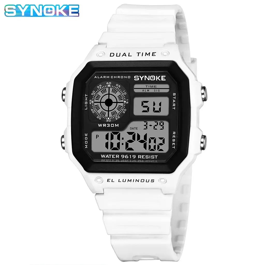 SYNOKE Montres Digitales Militaires Hommes Sports Lumineuses Chronographe Étanche Montres-Bracelets Électroniques Hommes Relogio Masculino