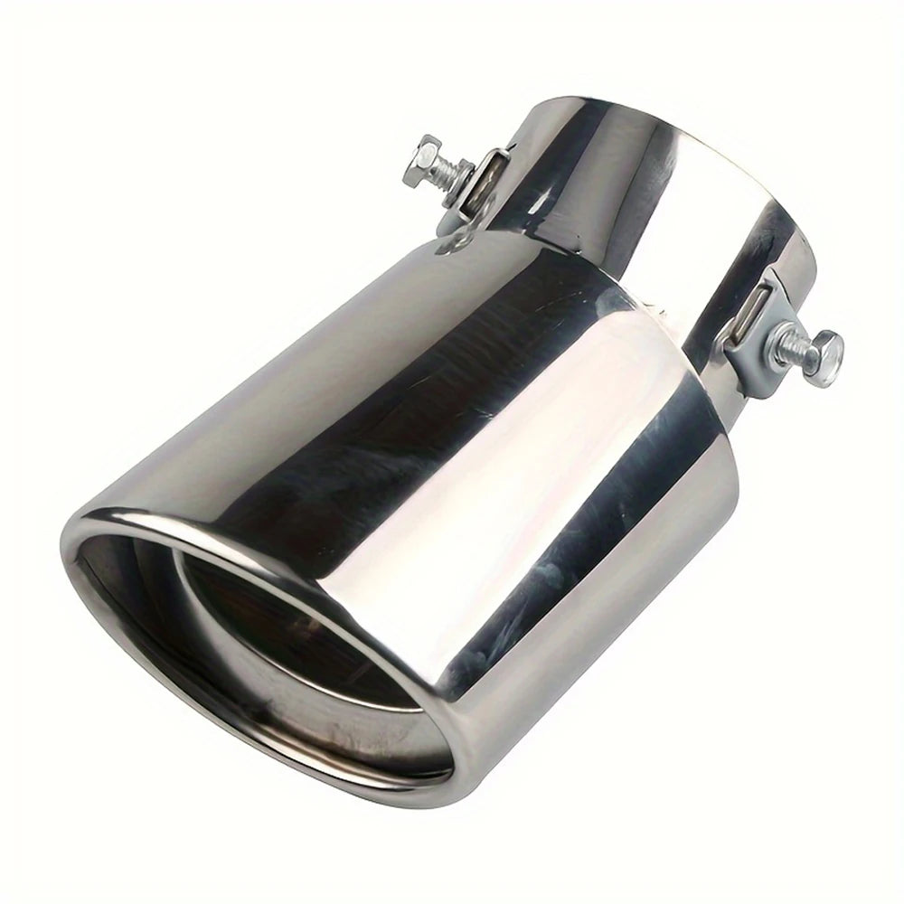 Embout de silencieux d'échappement de voiture en alliage d'aluminium, gorge arrière, pot d'échappement, tuyau d'échappement argenté, accessoires de modification de voiture.