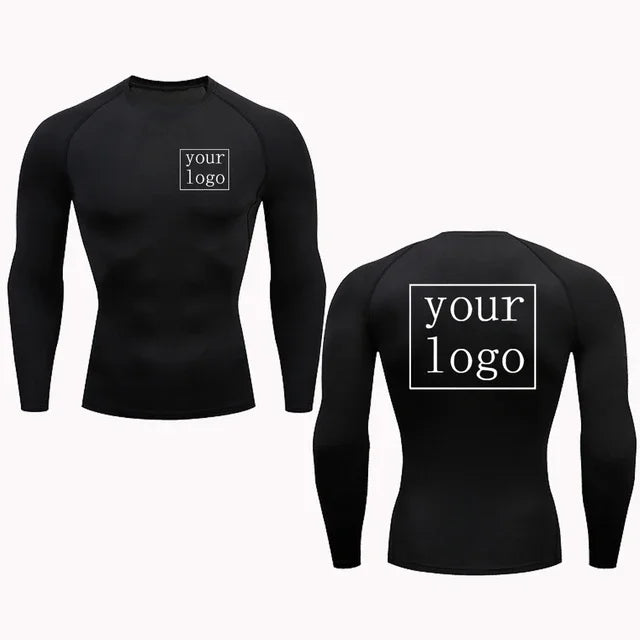 Nouveau T-shirt de compression personnalisé Votre logo Design Top Hommes Femmes Imprimer Design Original T-shirts Course Entraînement Gym T-shirt Séchage Rapide