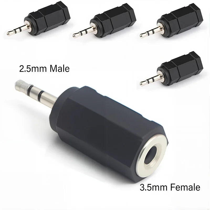 5 prises mono stéréo 3,5 mm 6,35 mm vers adaptateur de connecteur jack audio 3,5 mm 6,5 mm pour haut-parleur