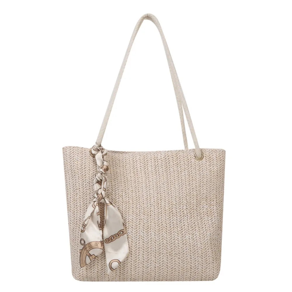 Sac à bandoulière en rotin tressé, mignon, fait main, grande capacité pour femme