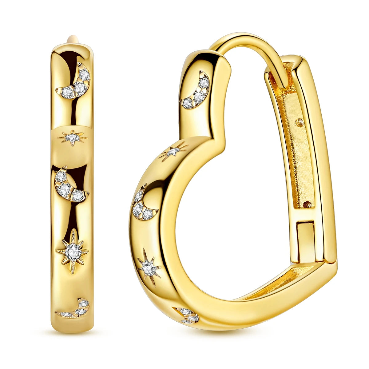 Boucle d'oreille Créole en Argent 925 pour Femme, Or Rose, Jaune, Pendientes Originales, Bijoux Minimalistes