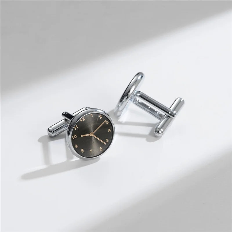 Boutons de manchette homme en cuivre pour hommes de luxe, cadeaux d'invités de mariage, bijoux de mode ronds carrés, boutons de manchette et pince à cravate pour hommes