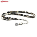 Tasbih Men's Islamic Rosary Beads 33 45 66 99 Beads Black White Mastak Muslim Prayer Beads Misbaha Turkish Tasbih