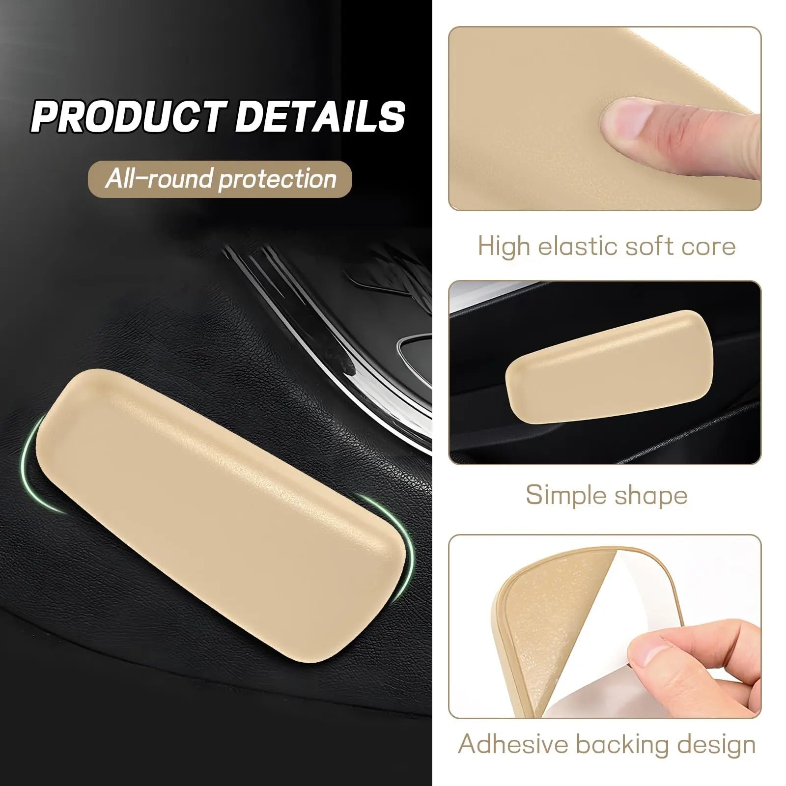 Elbow Pad Arm Rest for Car Soft Leather ArmRest Pillow Comfortable Support Car Interior Accessories Knee Cushion Car Door Pads