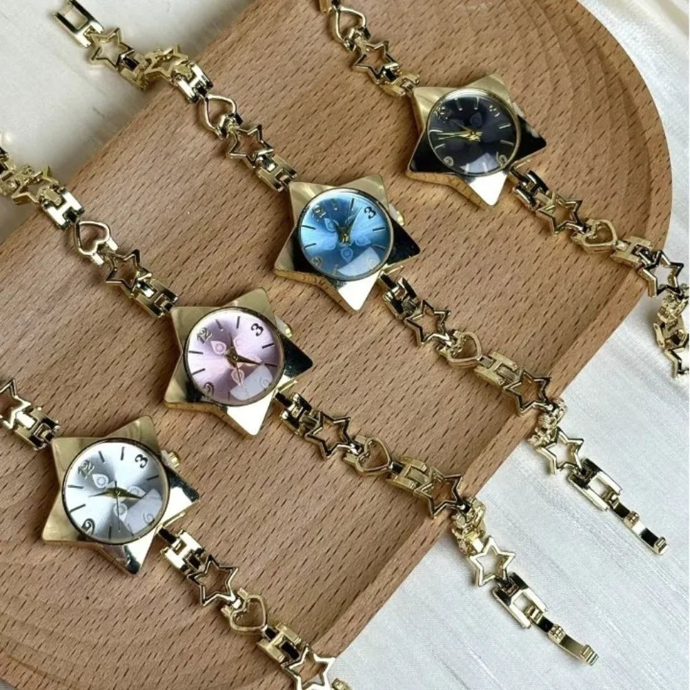 Montre pour femme en alliage, mouvement à quartz, bracelet réglable, style créatif, élégante, accessoire de mode.