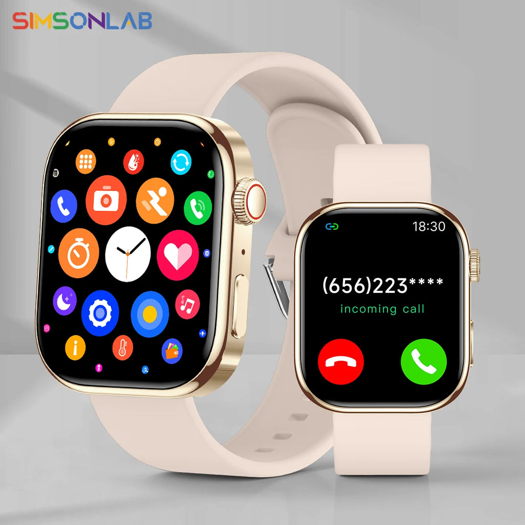 NOUVELLE montre intelligente électronique Écran HD de 2,01" Surveillance de la fréquence cardiaque Appel Bluetooth Modes multisports Montre pour femmes hommes Choix de cadeau