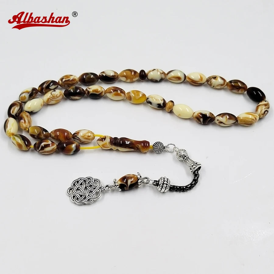 Tasbih Mistak yellow Resin Muslim misbaha bracelet 33 prayer beads Turkish accessories arabic fashion product