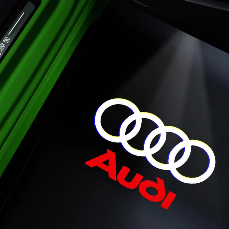 Lampes de projecteur LED de bienvenue pour portière de voiture Décoration pour Audi Sline A3 A1 A4 A6 B8 A5 B7 C7 A7 A8 B9 B6 C6 Q2 Q3 Q5 Q7 Q8 TT R