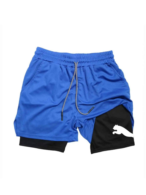 Shorts de sport d'été 2026 2 en 1 pour la gym et la course à pied, shorts de running lents, vêtements de sport décontractés, shorts de fitness à double couche