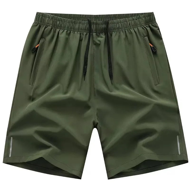 Sports Shorts Man Summer Ice Silk Beach Pants Casual Loose Thin Basketball Running Gym Clothing Shorts Sweat Wicking Hygroscopic