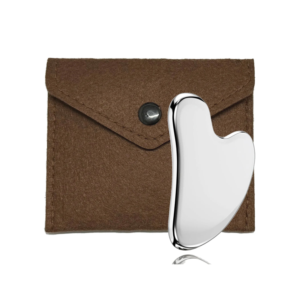 304 Stainless Steel Gua Sha Facial Tools Face Massage Tools Smooth Sturdy Metal Scraper Guasha Tool Face Body Reduce Puffiness