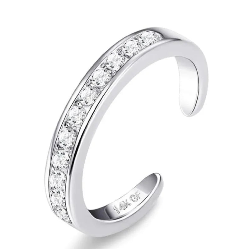 Bagues d'orteil Bobisty plaquées or 14 carats pour femme Bague d'orteil ajustable avec fleur d'opale mignonne Bagues d'orteil ouvertes Bijoux de pied de plage d'été