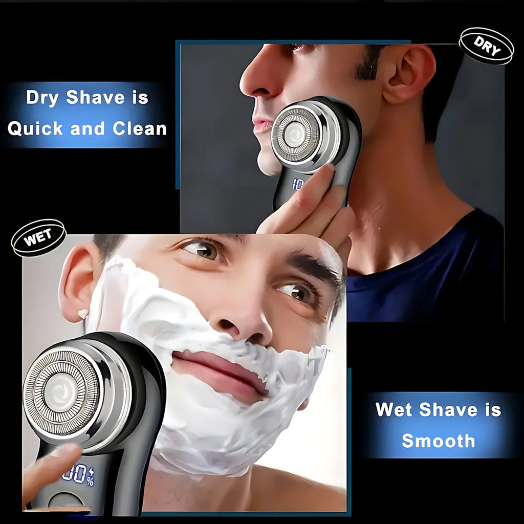 Rasoir Électrique Barbe Homme, Rasoir Spirale en Acier Inoxydable, Rechargeable par USB, Fonction de Rasage Net, 1 Niveau, 1 Rasoir, Autonomie de la Batterie.