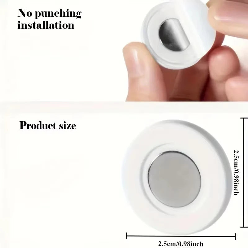 Support magnétique 3/6 pièces sans perçage pour télécommandes TV/climatiseur/DVD - Fixation murale, design blanc peu encombrant